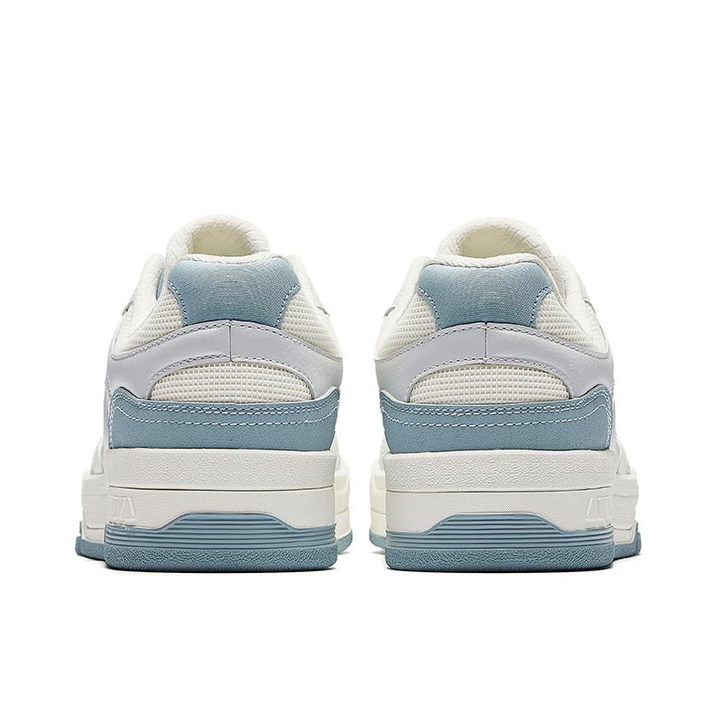 New Anta Height Increasing Abrasion Resistant Lightweight Slip Resistant Low Top Skateboard Shoes Women's White Gray Blue 922538012-2