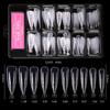 100Pcs Poly Gel Quick Building Mold Tips Nail Dual Forms Finger Extension Nail Art Gel Tool
