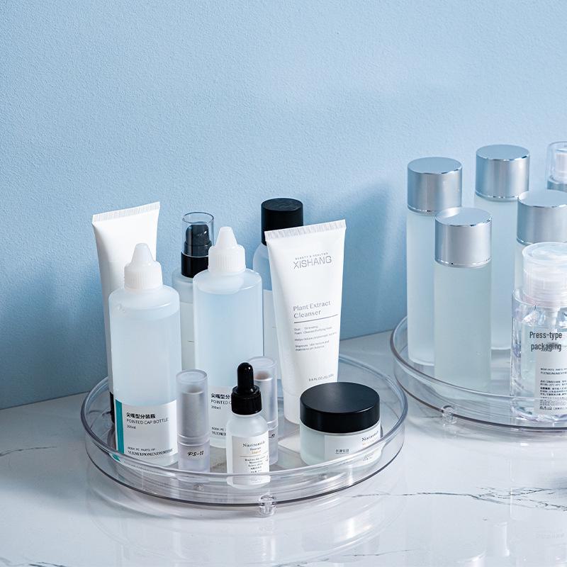 Transparenter PET Drehbarer Küchengewürz- und Kosmetik-Organizer