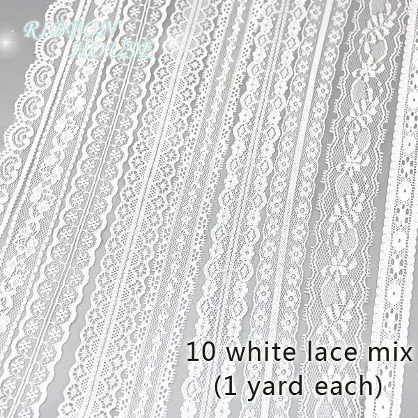 (5 yards/roll) white lace fabric Webbing Decoration packing Material roll wholesale