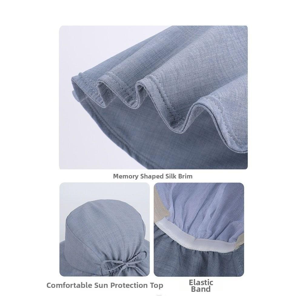 Breathable Women's Bucket Hat Anti-UV Sunscreen Visor Cap Casual Summer Sun Hat  Beach Wear