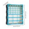 Parts Organizer Cabinet Transparent with Removable Dividers Solid Components Storage
