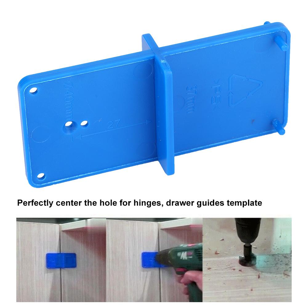 Wooden Moving Cabinet Hinge Boring Jig,   Hole Jig Kit Hole Positioning Tool Kit for Cabinet Cupboard Door Hinge Installation