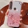 KADEM For Motorola Moto G8 Plus Case Rhinestone Flower TPU Phone Cover