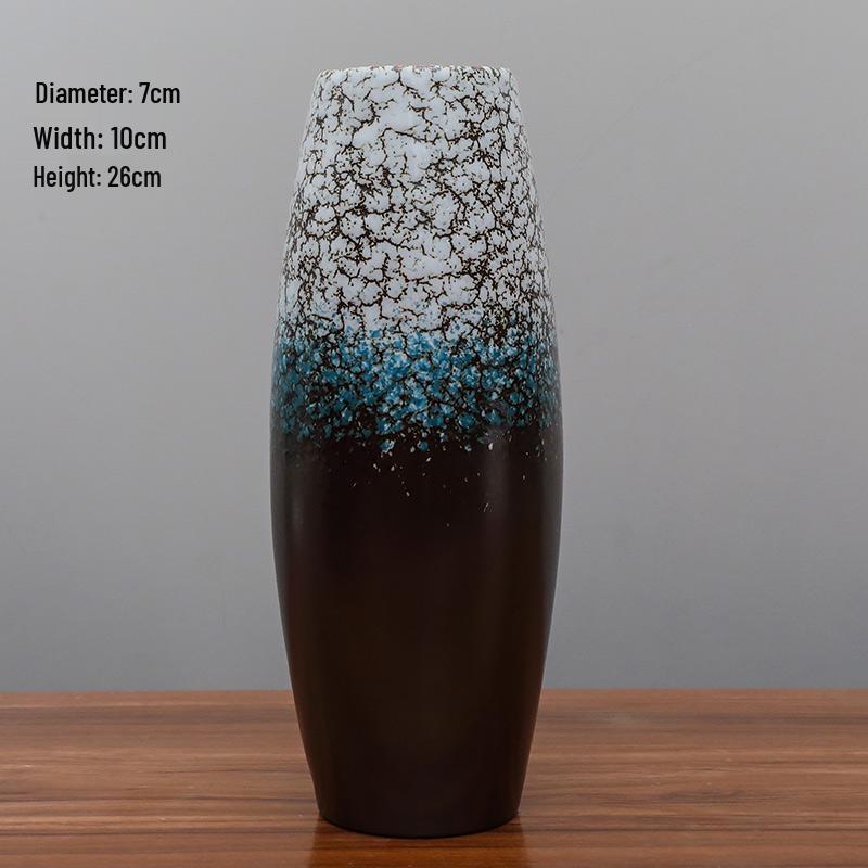 European Minimalist Ceramic Floor Vase for Living Room - Ikebana & Dried Flowers