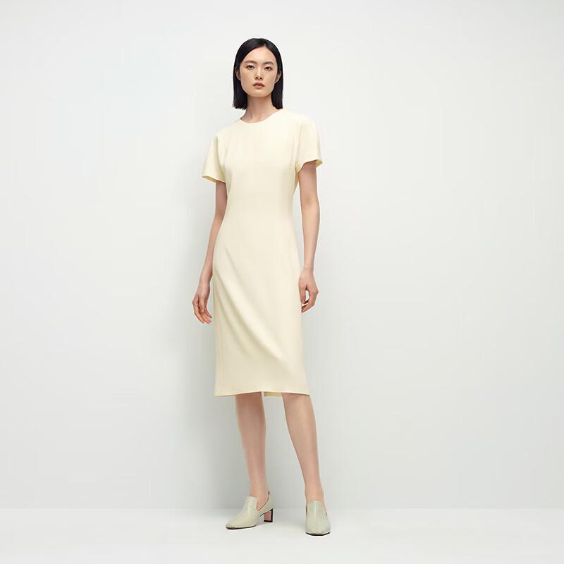 

OVVOVV Women s Spring/Summer Striped Triacetate Short-Sleeved Dress L (165/88A)