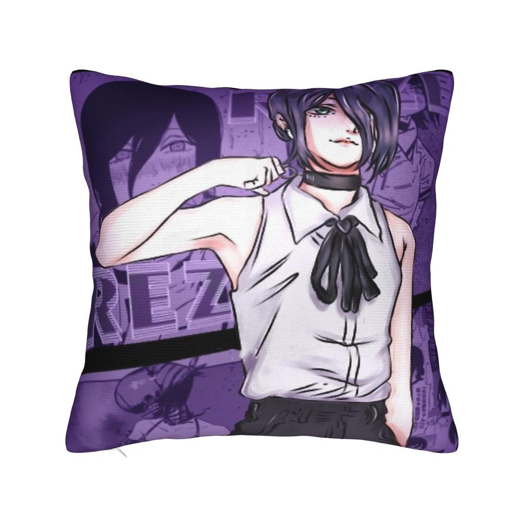 Chainsaw Man Movie Fighting Pillow Cover Square Cushion Cover Fashion Pillow Case For Sofa Home Decoration