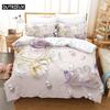 Lovers Queen Bedding Set Flowers Rose Duvet Cover Set Bedding Digital Printing Bed Linen King Size Duvet Cover Set Bedding Sets