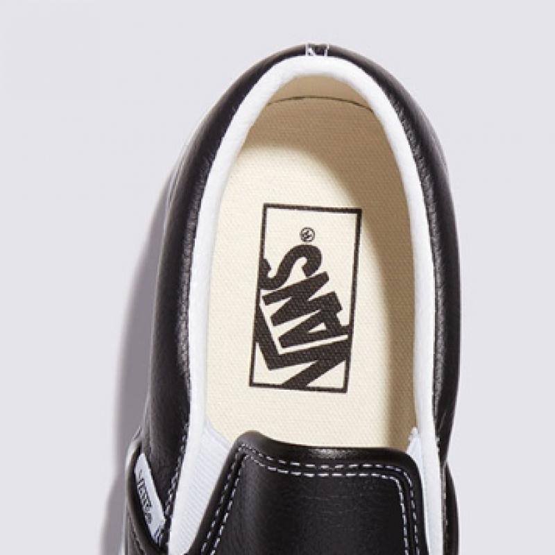 Vans Slip On Leather Black True White Vn000ct5bpb1