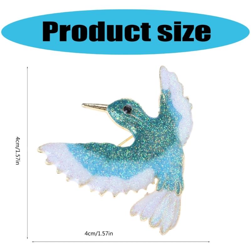 Bird Brooch Pin Metal Rhinestones Crystal Blue/Purple Fashionable for Daily Wear and Party Use Clothes Accessories