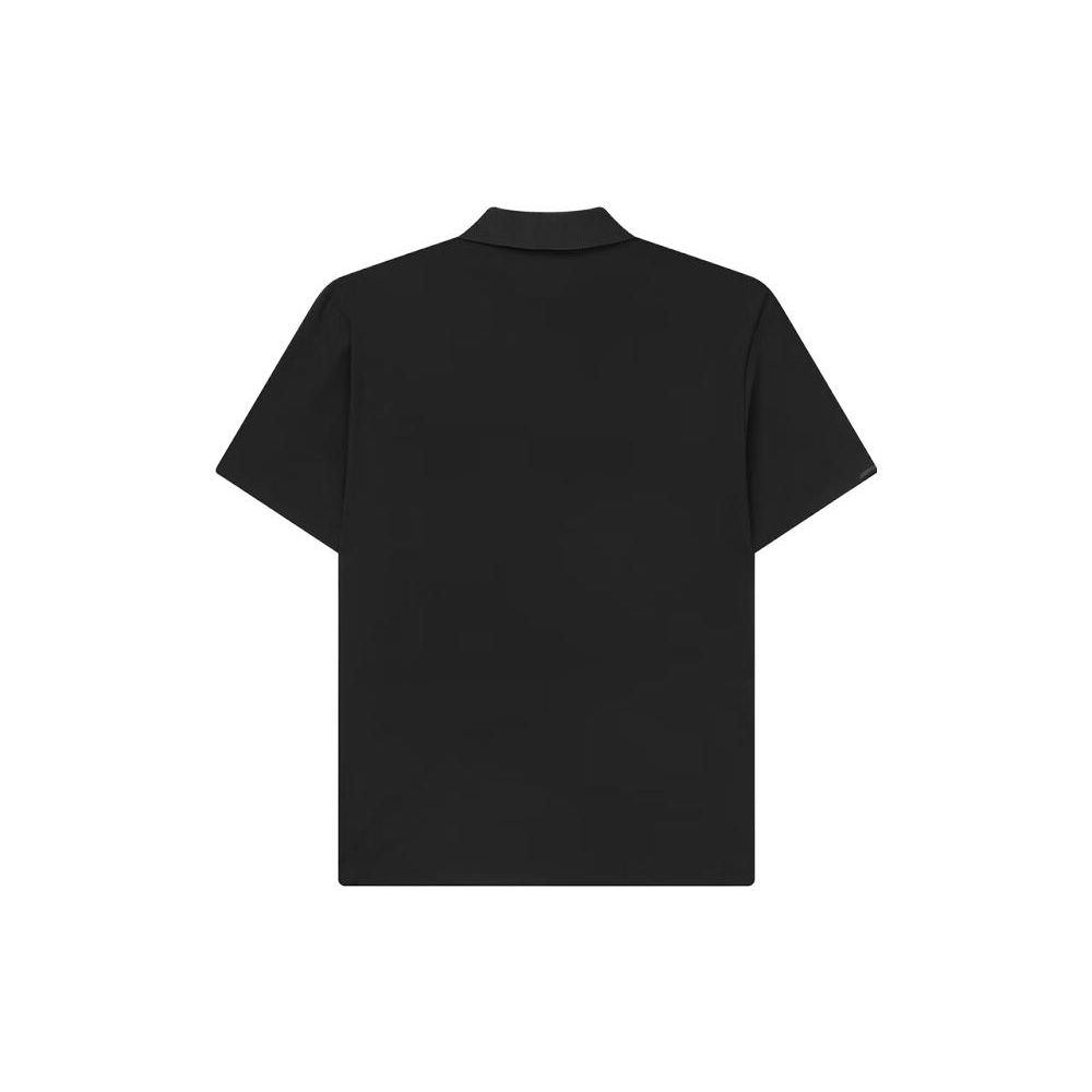 Fila Solid Color Pullover Short Sleeve Polo Shirt Men Tops Black F11M332105F-BK