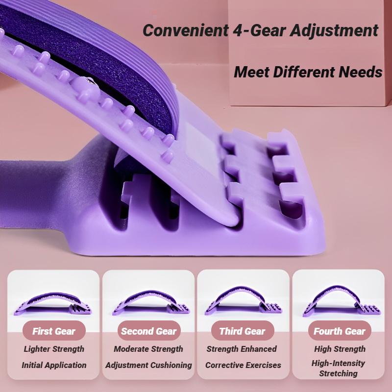 Adjustable Back Stretcher for Waist Neck Pain Relief Multi-Level Massager Lumbar Cervical Spine Support Yoga Fitness Device