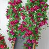 Mehrfarbige Bougainvillea Künstliche Blumenranke Grüne Blätter Foto Requisiten Simulations-Blumenranke DIY Hängende Dekoration