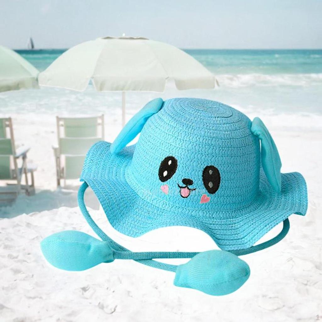Bunny Straws Hat Caps Cute Fashionable Sun for Trips Fancy Dress Parties Gift