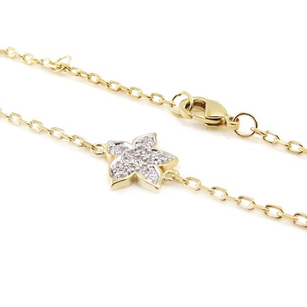 Les Trésors De Lily [J0100] - Gold Plated Bracelet 'Flora'