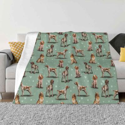 The Bracco Italiano New Selling Custom Print Flannel Soft Blanket Bracco Italiano Italy Dog Cane Kennel Club Rare Breeds