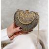 1 Piece Rhinestone Mini Handbags Luxury Diamond Inlay Heart Shape Crystal Clutch Purse Evening Wedding Party Shoulder Bag