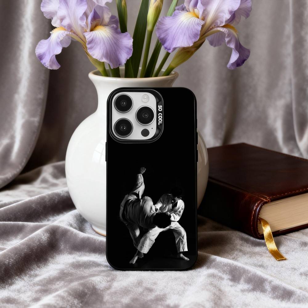 J-Jujitsu J-JudoS Phone Case For iPhone17,16,15,14,13,12,11 Plus,Pro Max Black Candy silver phone case