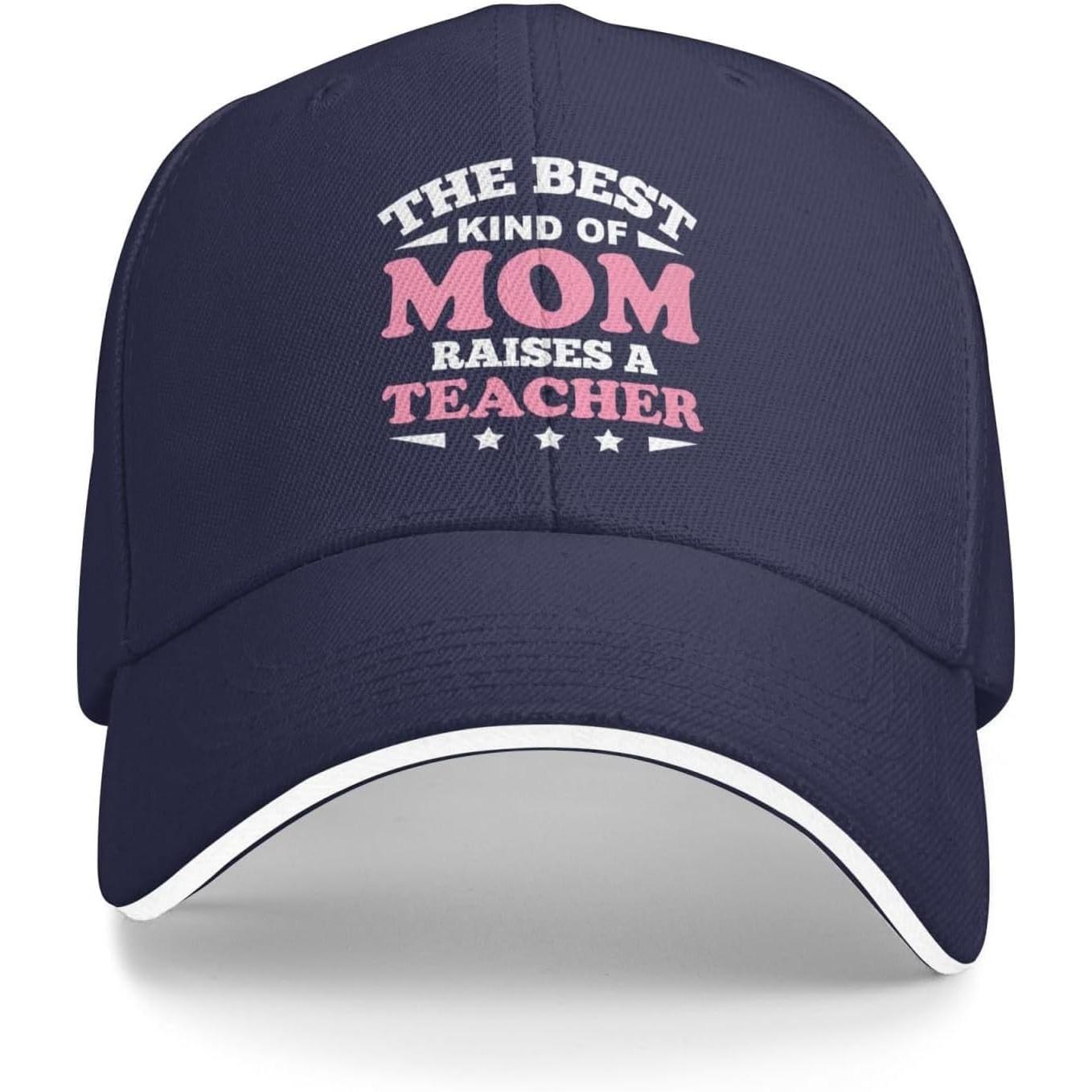 The Best Kind of Mom Raises A Teacher Baseball Cap Polyester Casual Adjustable Adult Hat Adjustable