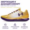 Under Armour Curry 1 Low Flotro Reign Rose PE Basketball Shoes Men Sneaker Gold Purple 3028862-700-1