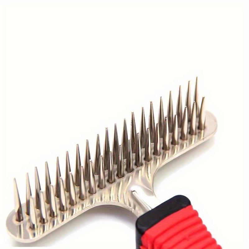 1pc Dog Comb, Thick Hair Comb Pet Comb, Hair Brush, Double Row Comb, Large Dog Hair Comb, Pet Dog Hair Removal Supplies