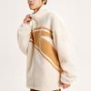 Anta Lifestyle Series Solid Color Large Logo Zipper Stand Collar Thick Lamb Fleece Jacket Unisex Jackets Cream 972348708-1
