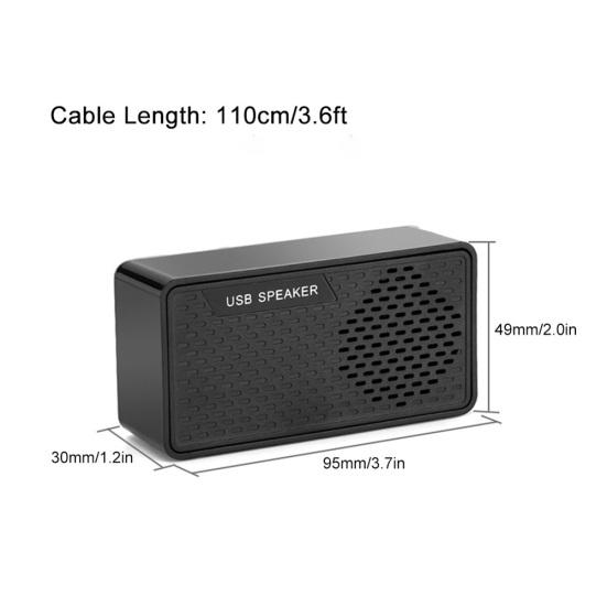 HK-5007 Mini přenosný 3W USB reproduktor s dvojitým měničem s 1,2m kabelem pro PC, notebook