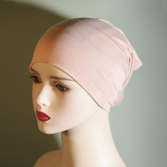 Headscarf Hat Mercerized Cotton Soft Breathable Wrinkle-Resistant Fabric Elastic Comfortable Fit Turban Hat Daily Wear