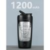 Electric Shaker Bottle 650ml Rechargeable Powerful with Powder Compartment for Smooth Protein Shakes Supplement Storage