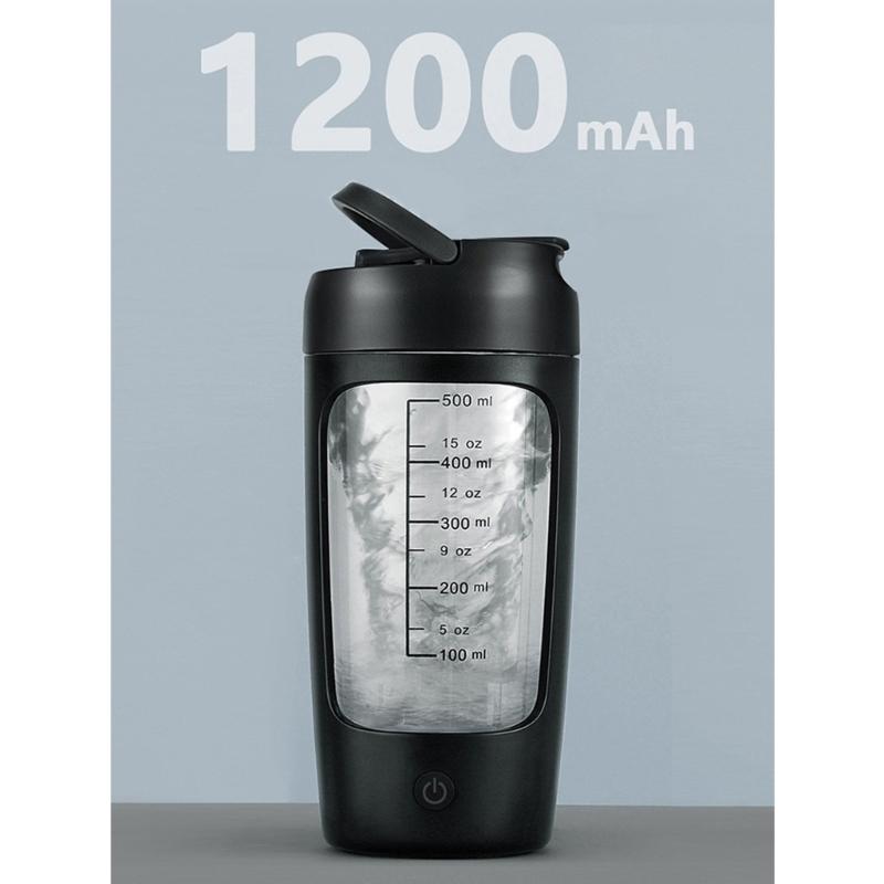 Electric Shaker Bottle 650ml Rechargeable Powerful with Powder Compartment for Smooth Protein Shakes Supplement Storage