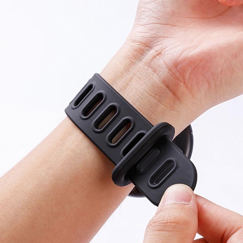 Silicone Magnetic Phone Wrist Strap Holder 360 Rotation Adjustable Viewing Angles Secure Grip For Mobile Devices
