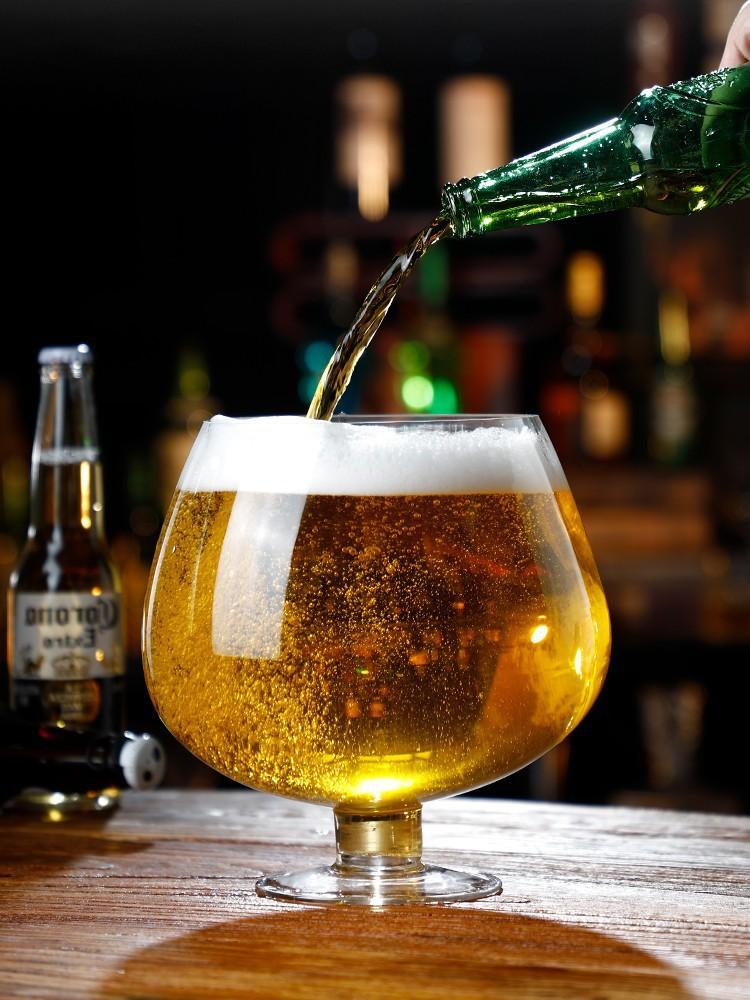 Jumbo Glass Cup 1 Piece Lead Free Super Large Capacity Party Glasses Wine Beer Brandy Juice Glass for Gathering Big Bar Cup