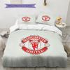 Juego de Colcha con Estampado del Manchester United Decoración del Hogar Regalo (1 funda nórdica + 2 fundas de almohada sin relleno.)