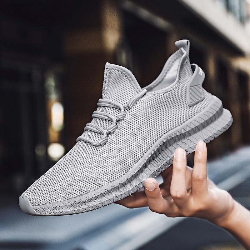 Men's Knit Sneakers Lightweight Breathable Casual Sports Shoes Comfortable Sole