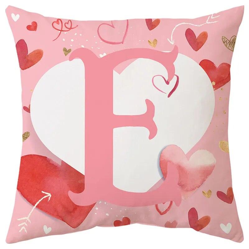 Rosa Valentinstag Druckmuster Sofakissenbezug Kissenbezug Heimparty Auto Bettwäsche
