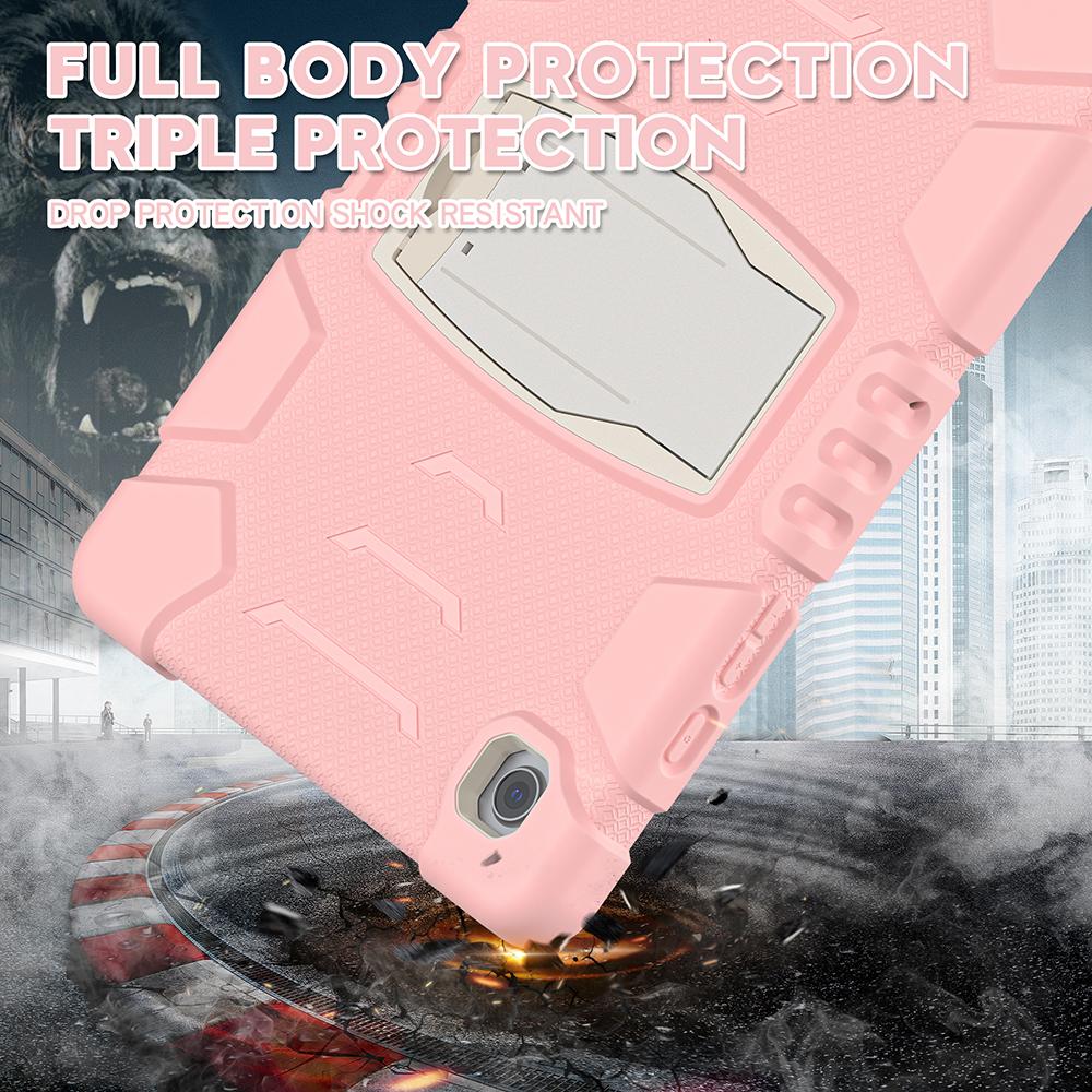 

Samsung Galaxy Tab A8 10.5 (2021)/(2022) X200/205 Kickstand Design PC+Silicone Hybrid Shockproof Anti-scratch Tablet Case Cover Cherry Blossoms Pink