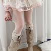 Female Vintage Fishnet Lace Pattern Tights Hollowed Rhombus Striped Geometric Jacquard Pantyhose Anti-pilling JK woman Legging