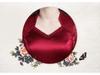 Summer Red Long Cheongsam Dress for Young Mother-in-Law at Wedding Banquet