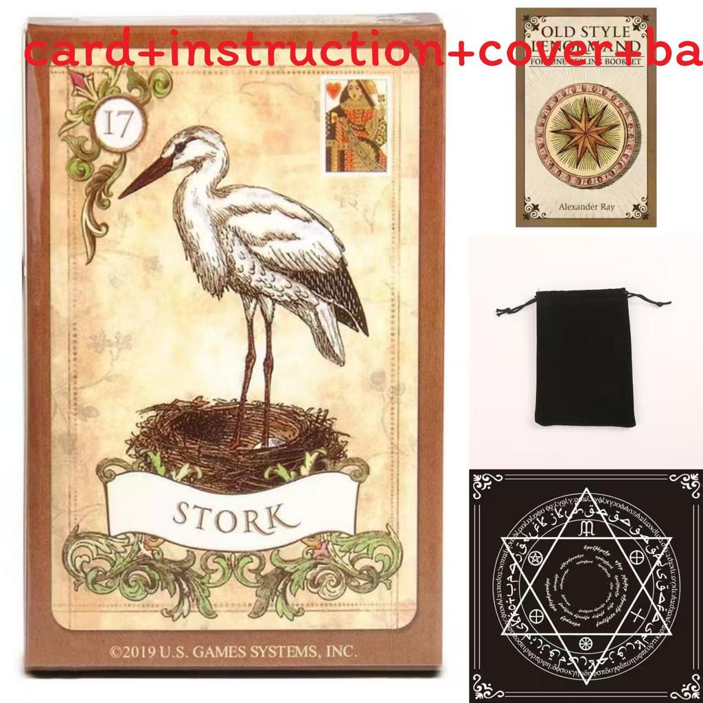 Old Style Lenormand Paper Card Set With Storage Bag For Casual Play And Collectors