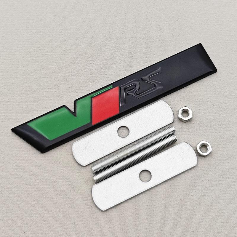 DCLR3 NEUES 3D-Metall-RS-Logo VRS Auto Frontgrill-Emblem Heckklappen-Abzeichen Für Skoda VRS Octavia 2 3 Rapid Kodiaq Karoq Fabia Kamiq Superb