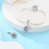 Original Charms Copper Colored Circular Heart Pendant Beads Fit Bracelet Women Jewelry Making Diy Gift