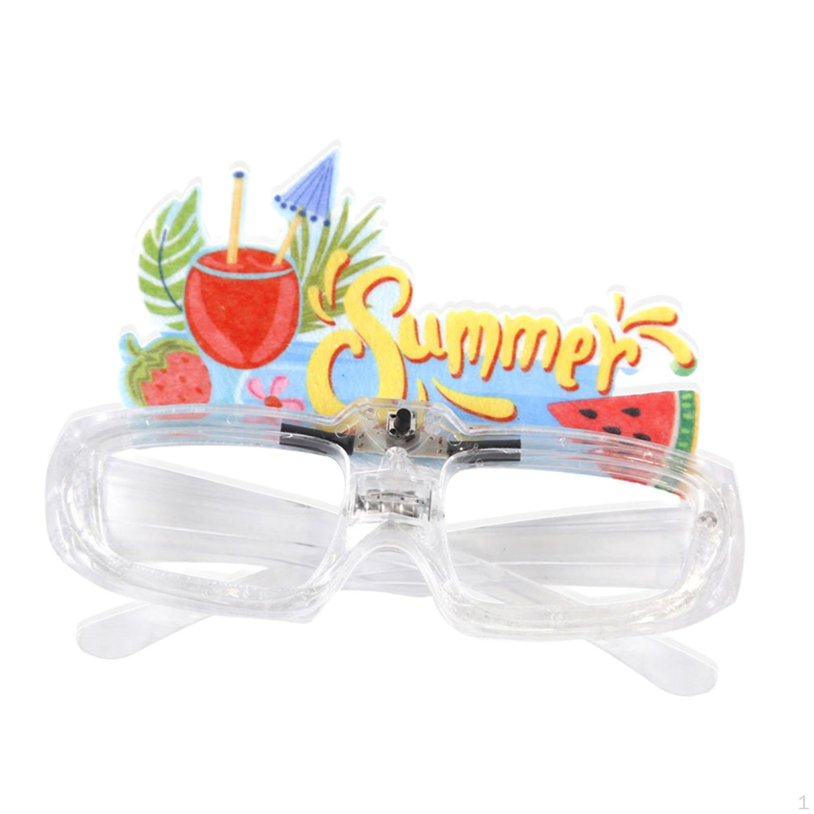 

Очки для вечеринок Необычные декоративные светящиеся очки для летнего дня рождения Хэллоуина