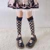 Japanese Style Sweet Calf Glass Silk Socks Spring Summer Cute Lace Ruffle White Knee High Socks Thin