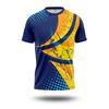 Summer Football Sports T-shirt, Men's Street 3d Printed Striped Fashion T-shirt, 2025 Novel Men's Fashion Loose T-shirt