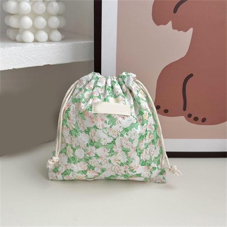Fashion Flower Print Drawstring Bag Women's Fashion Bag Men's Toiletry Bag For Organizing Lipstick Toiletries