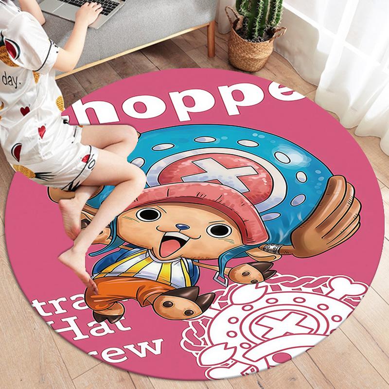 One Piece Tony Tony Chopper Round Area Rug Carpet Rug For Living Room Bedroom Sofa Playroom Decor Nonslip Floor Mat