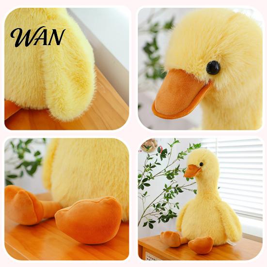 Christmas Gift for Children Fluffy Duck Goose Stuffed Animal Plush Toy, Soft Duckling Doll, PP Cute Toy Cotton Filling, Nursery Decor, Baby