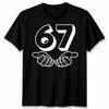 Funny Six Seven 6 7 Meme Gen Alpha Slang Hands Unisex Tshirt