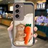 Cute Sleep Cat Silicone Phone Case For Samsung Galaxy S25 S24 S23 S21 Ultra Plus S24 S23 S21 S20 FE A73 A55 Soft Dustproof Cover