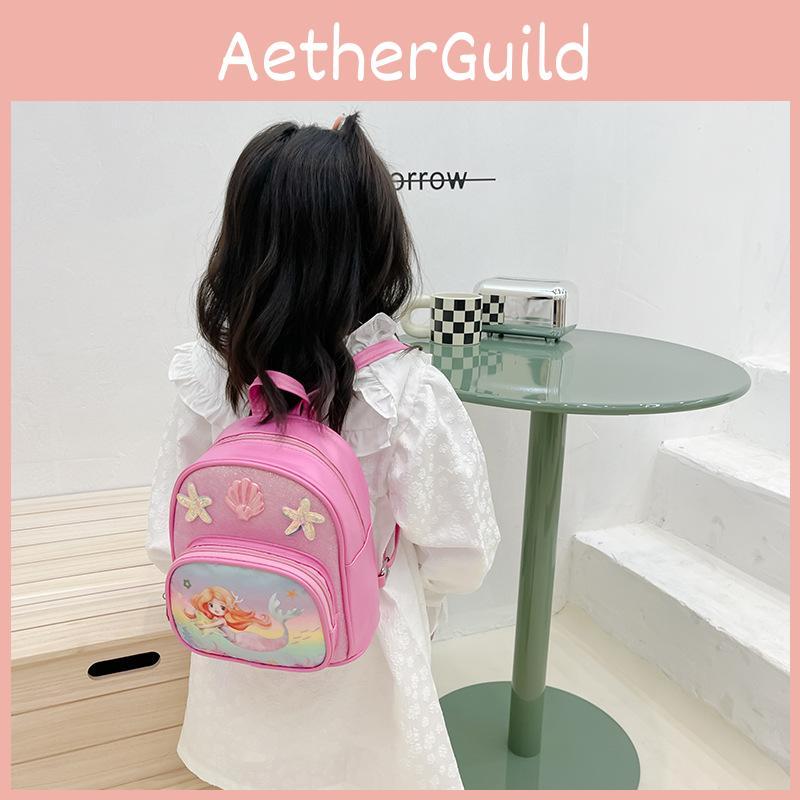 Shell Starfish Cute Decoration Mermaid Cartoon Pattern Backpack Children
